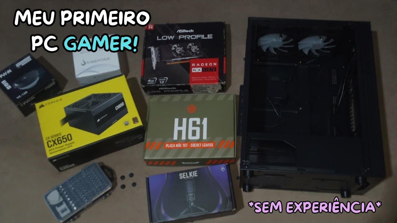 Montando meu PRIMEIRO PC GAMER BARATO com 18 anos! 😍