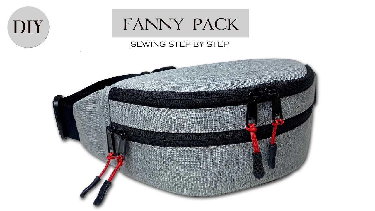 DIY Fanny Pack Tutorial (FREE Pattern PDF) | Waist Fanny Pack-Travel Bag | 