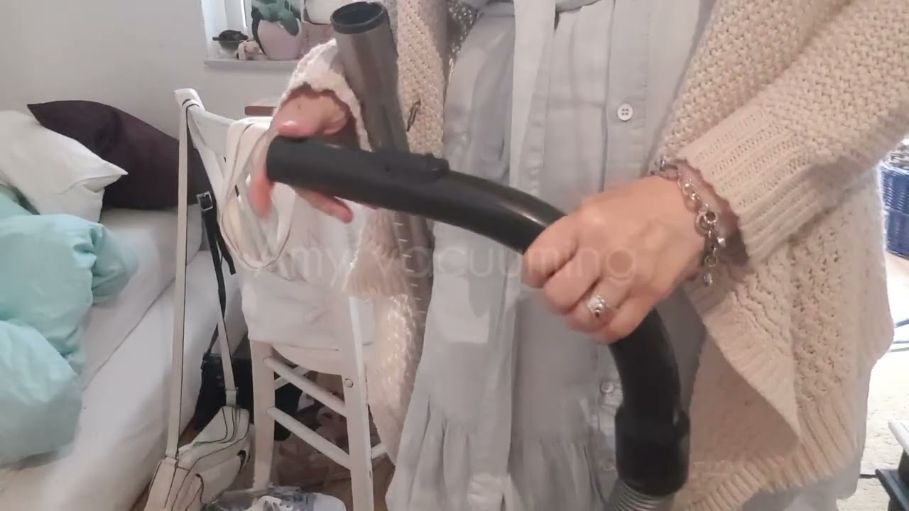 #housewife cleaning by vacuuming ASMR