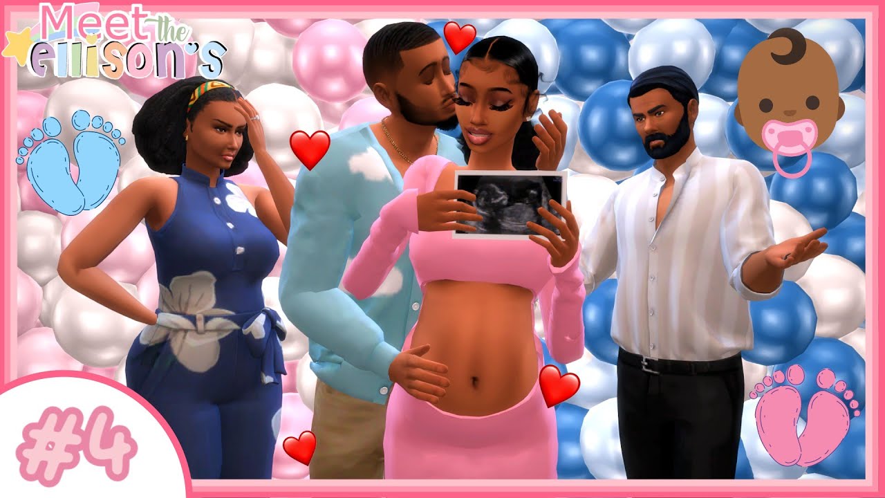 🌟Meet The Ellison’s #4 | TELLING OUR PARENTS & GENDER REVEAL!! 🌈 |  Sims 4 Growing Together