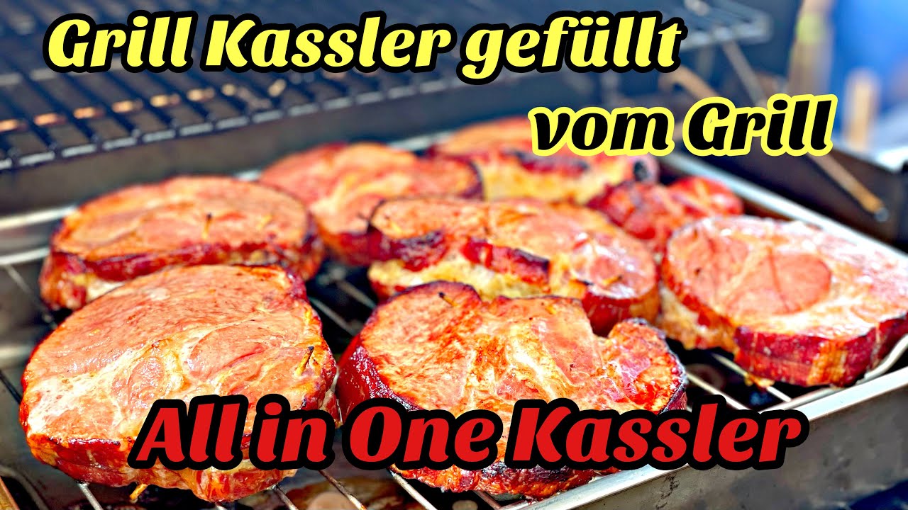 Grill Kassler gefüllt / Deftige Schlachte Schnitten vom Grill