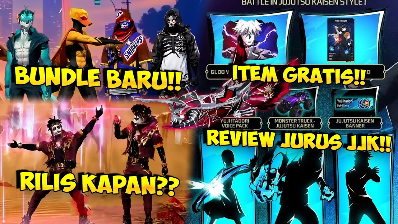 JOKER BUNDLE V2 RELEASE DATE!! Latest FF Wishlist Leaks & Free Item Review + FF x JJK Skills