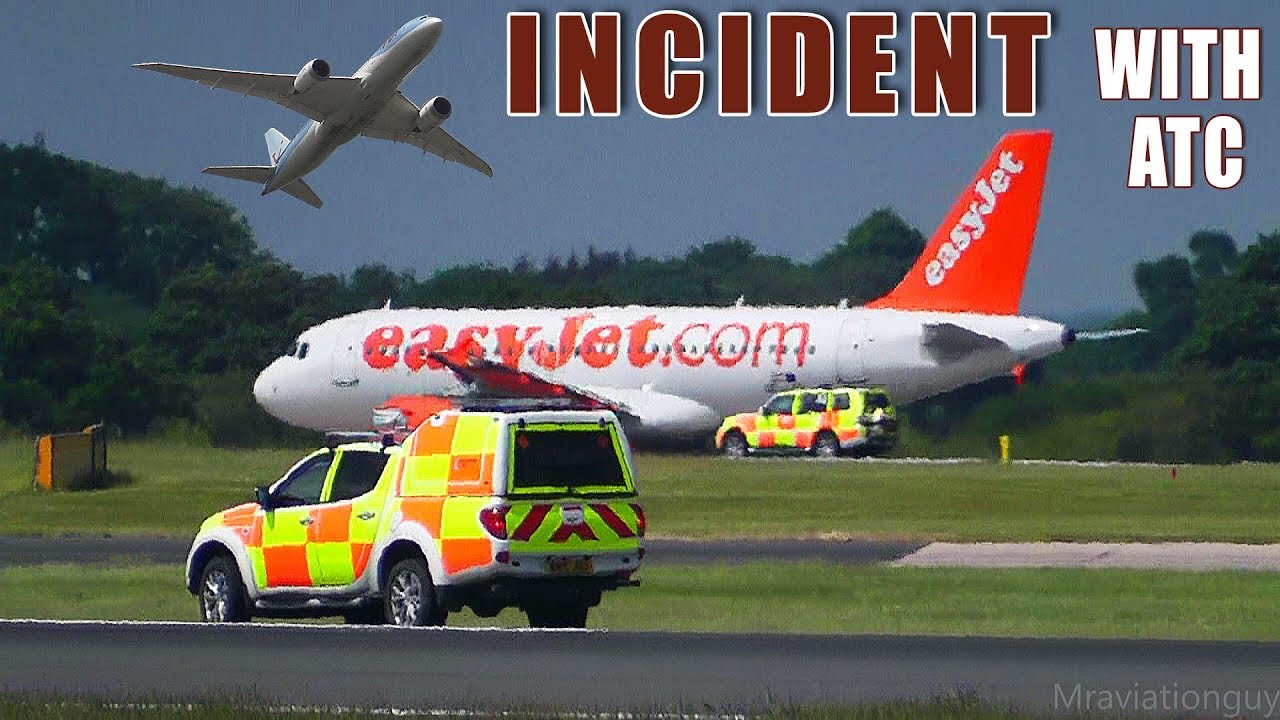 Go Arounds & Delays caused by Flybe DH8D Rejected Takeoff at Manchester Airport (Includes ATC)