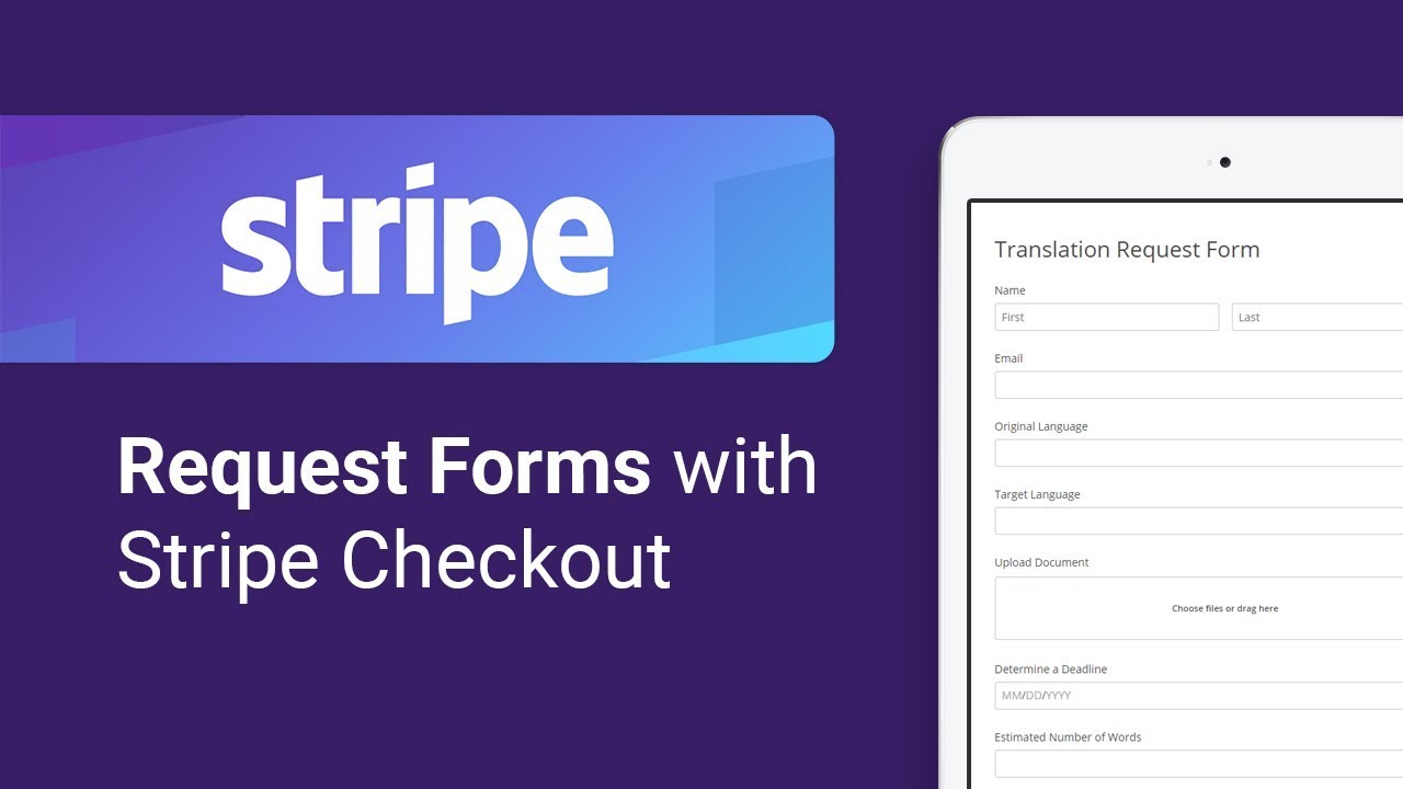 Create a Translation Request Form with Stripe Checkout