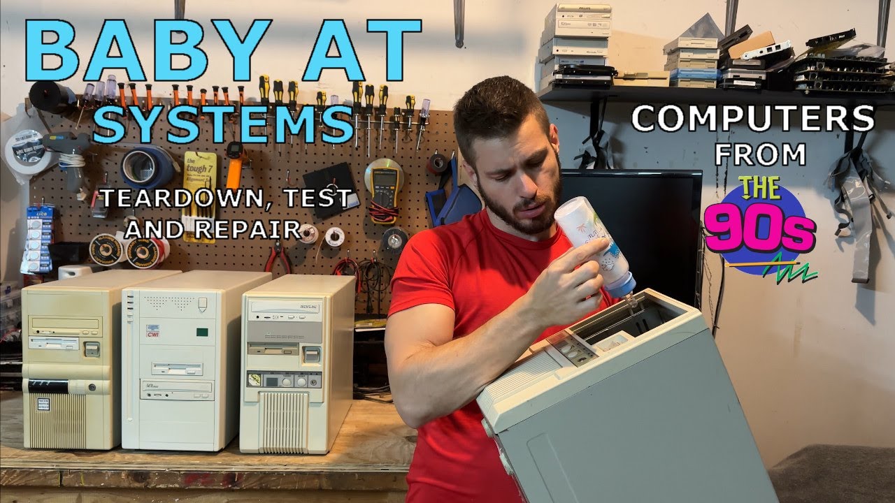 Baby AT Systems! Разборка, тестирование и ремонт! Винтажные компьютерные корпуса из 90-х.