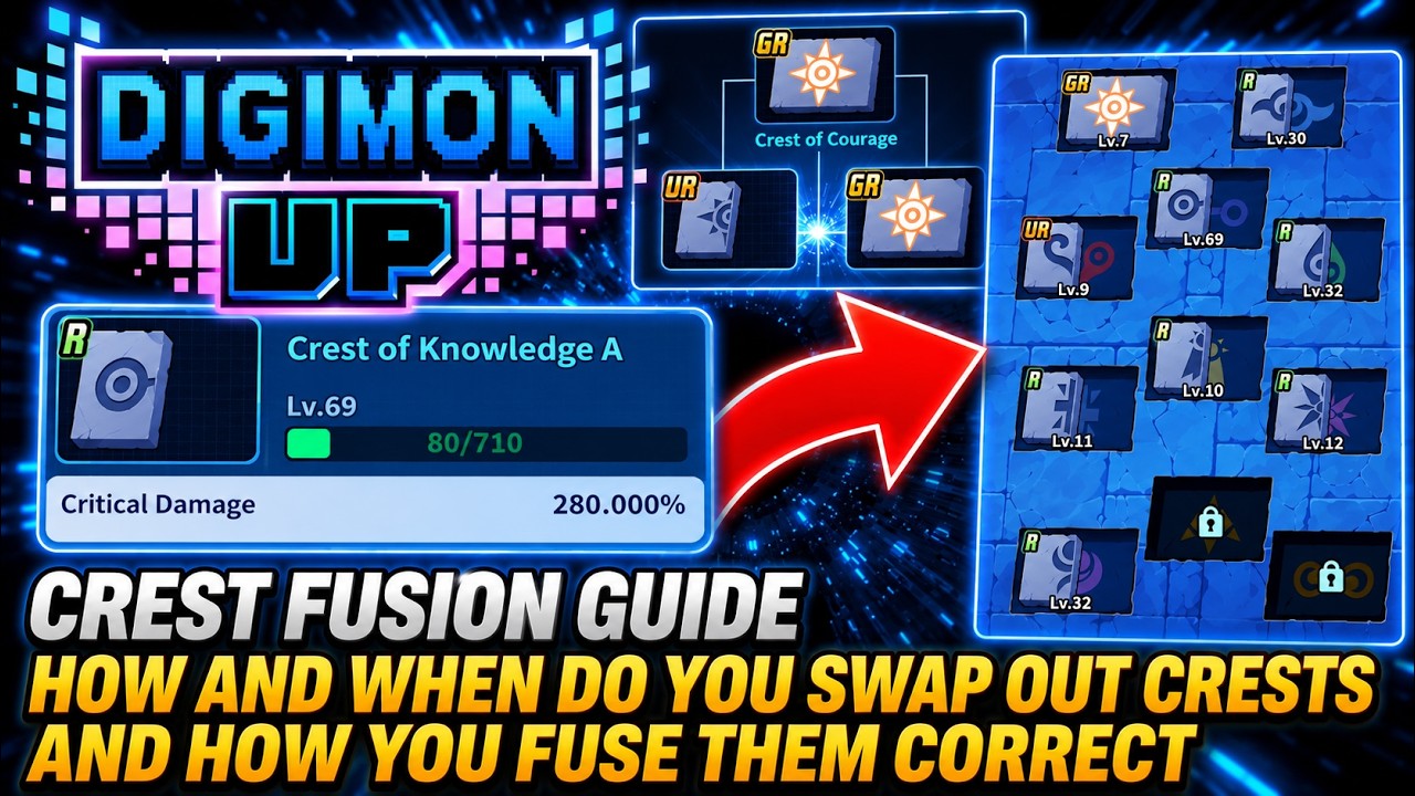 Digimon UP &ndash; Crest Fusion Guide | When Should You Swap Your Crests?