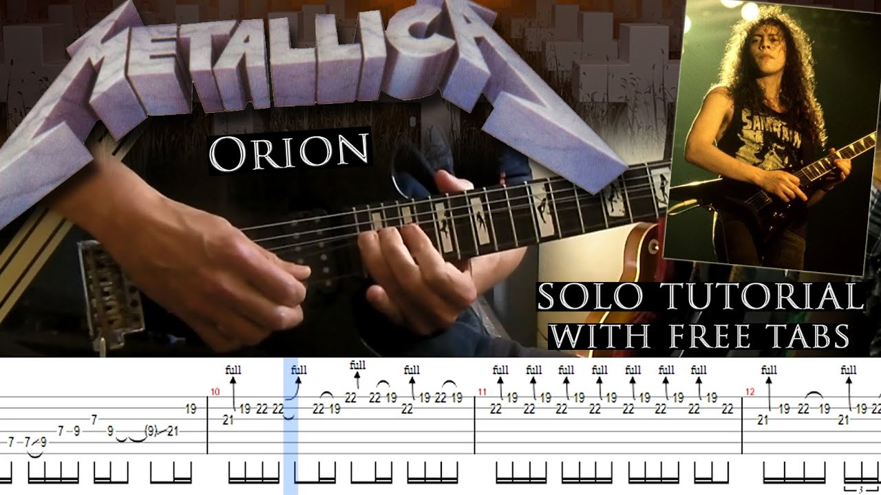 Metallica - Orion last guitar solo lesson (with tablatures and backing tracks)