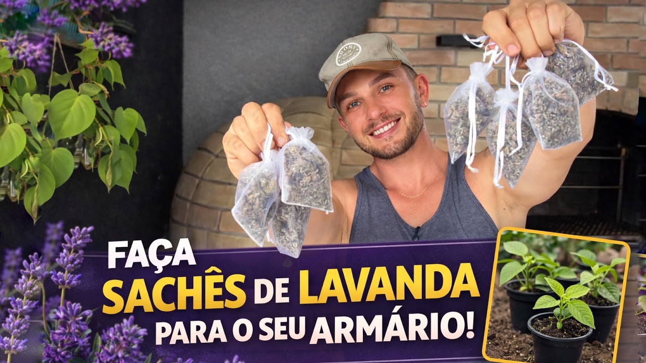 TRANSFORMEI minha LAVANDA em SACHÊS PERFUMADOS | Henrique Buttler
