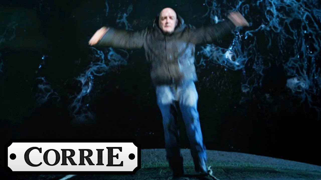 Coronation Street - Eileen Kicks Phelan Into the Sea!