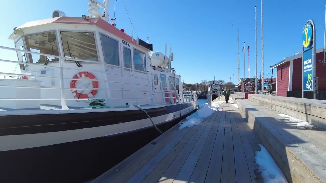 Walking in Nynäshamn , Harbour Area , Stockholm , Sweden , 4K , Part 2