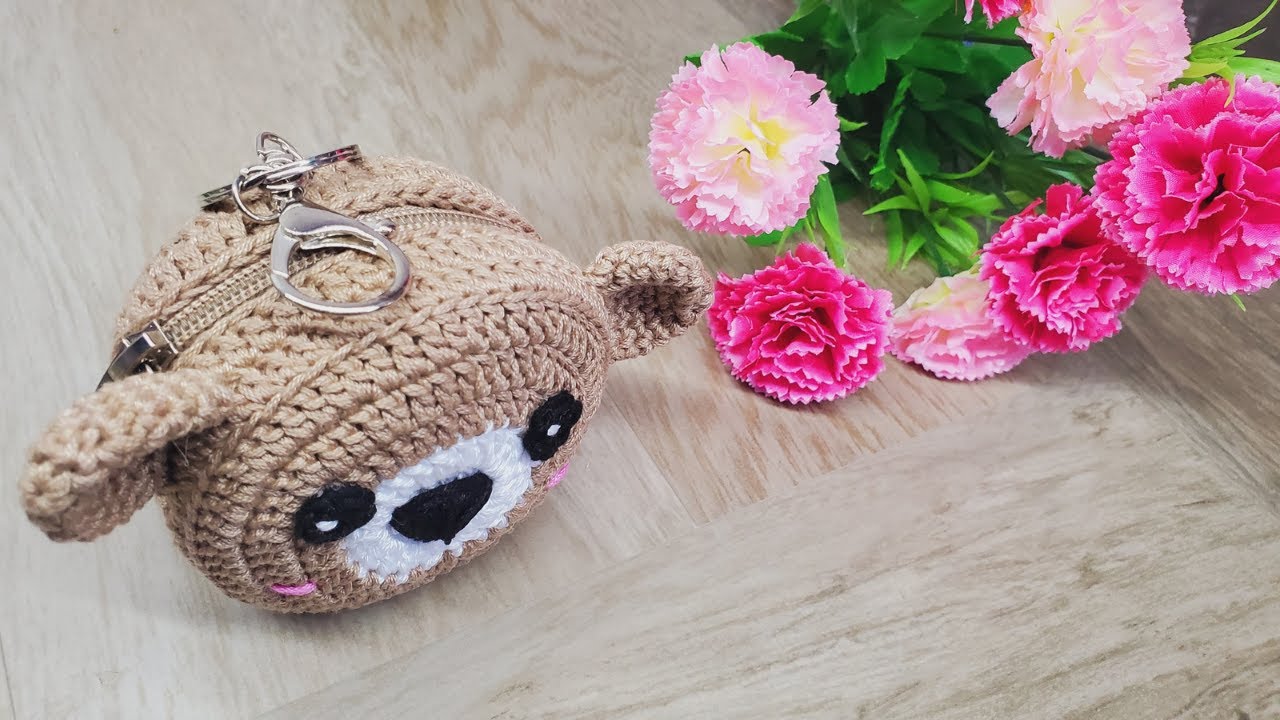 Monedero tejido a crochet de Osito / paso a paso FACIL