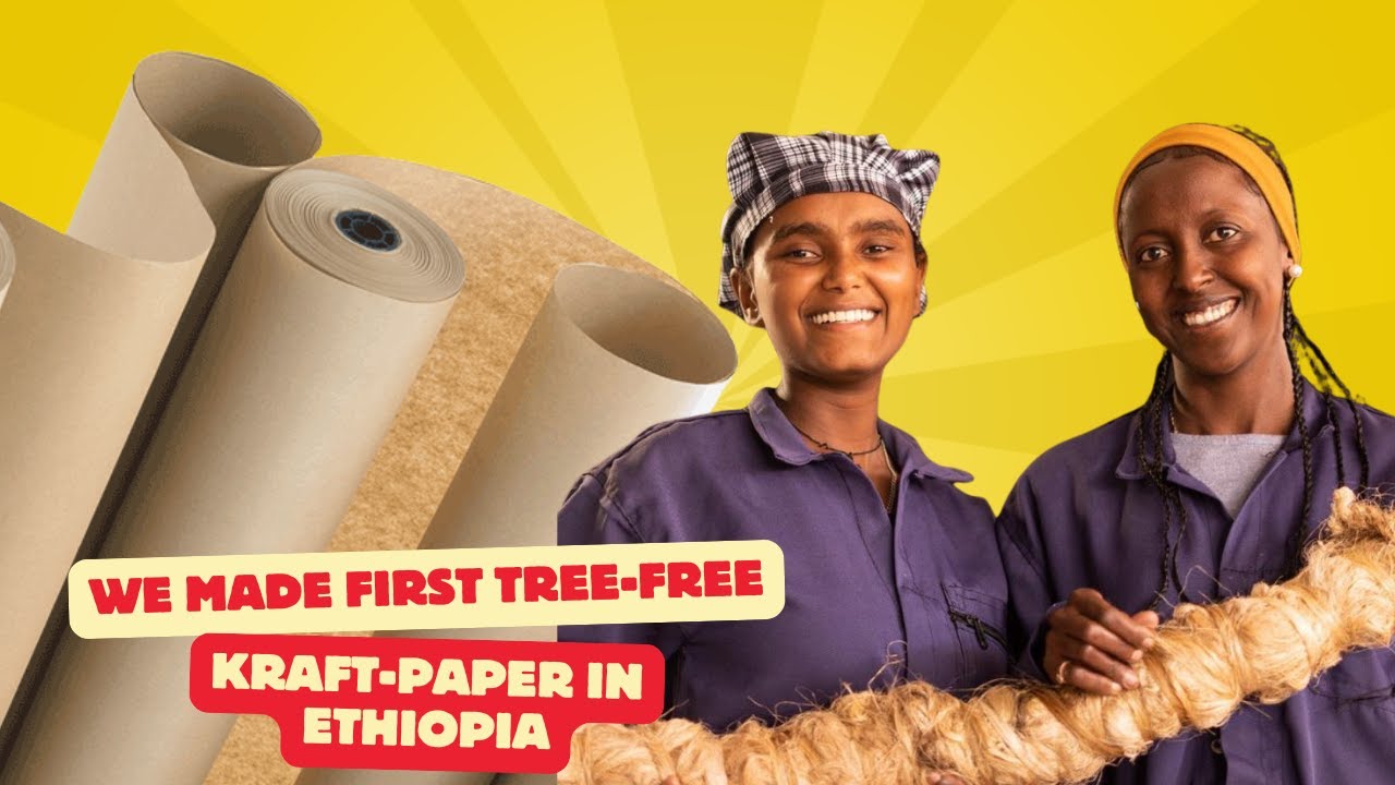 Zafree :The first tree-free Kraft Paper in Ethiopia produced Successfully!