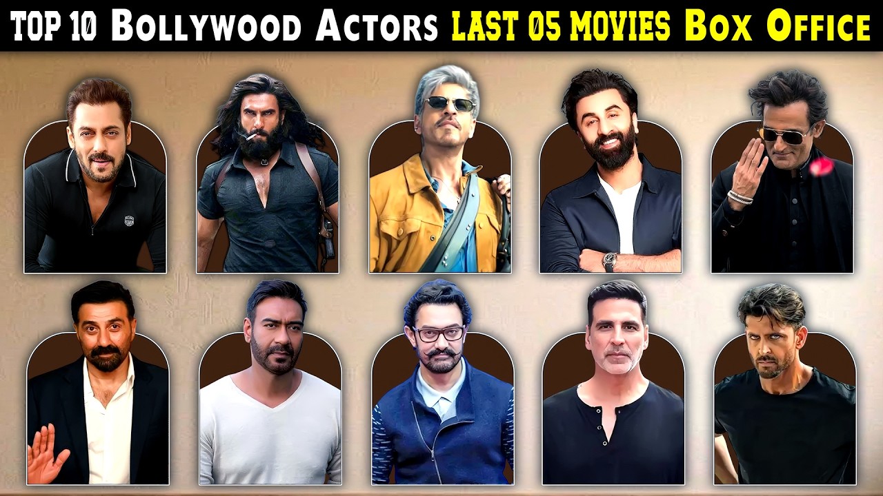 Bollywood Top 10 Actors Last 5 Films Box Office Collection Till 2026 | Bollywood Hit Flop Breakdown