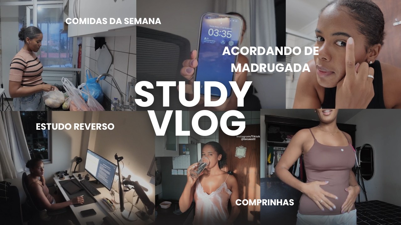 Como eu faço estudo reverso, acordando 3AM, bons hábitos, conciliando trabalho | STUDY VLOG