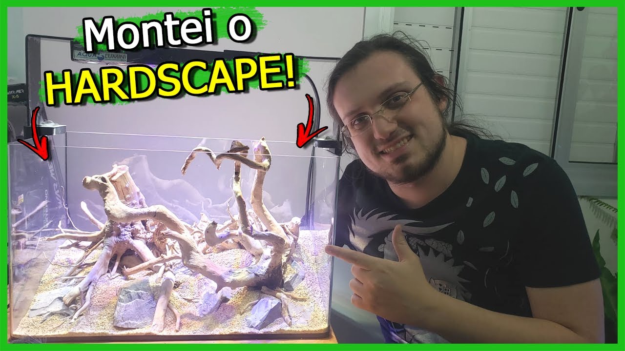 Montei o HARDSCAPE do Aquário Plantado de INICIANTES!