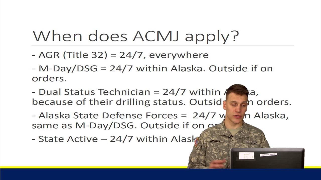 Alaska Code of Military Justice training video