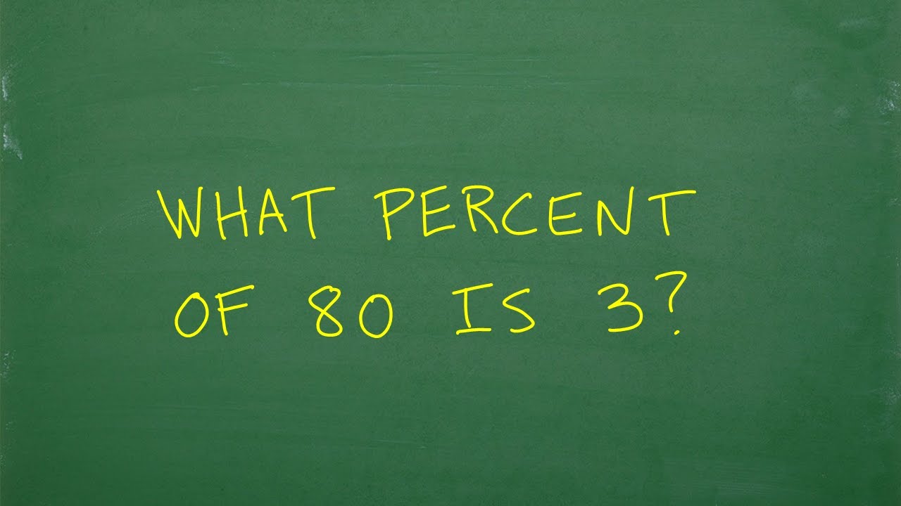 What percent of 80 is 3? Let&rsquo;s solve the percent problem step-by-step&hellip;