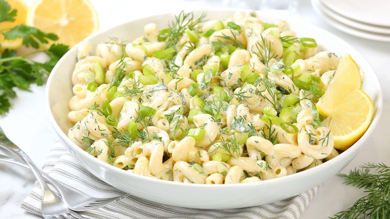Fresh Pasta Salad with Lemon & Herbs | 20 Minute Summer Meal Prep Recipe