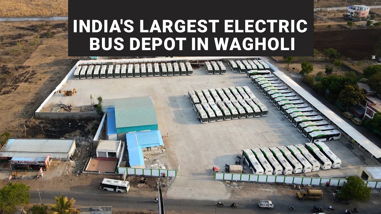 India's largest electric bus depot in Wagholi, Pune|MEIL TRANSPORT|OLECTRA