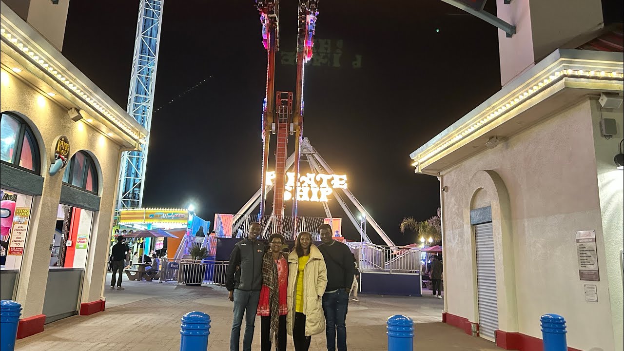 Took my brother in law visiting from Rwanda to the Santa Cruz board walk.