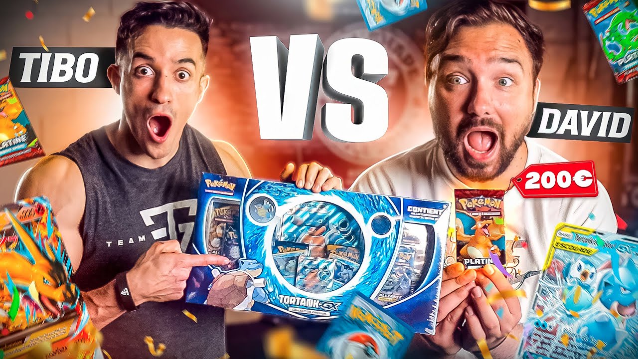 TIBO INSHAPE VS DAVIDLAFARGEPOKEMON ! BATTLE OUVERTURE BOOSTERS POKEMON RARE (Dracaufeu)
