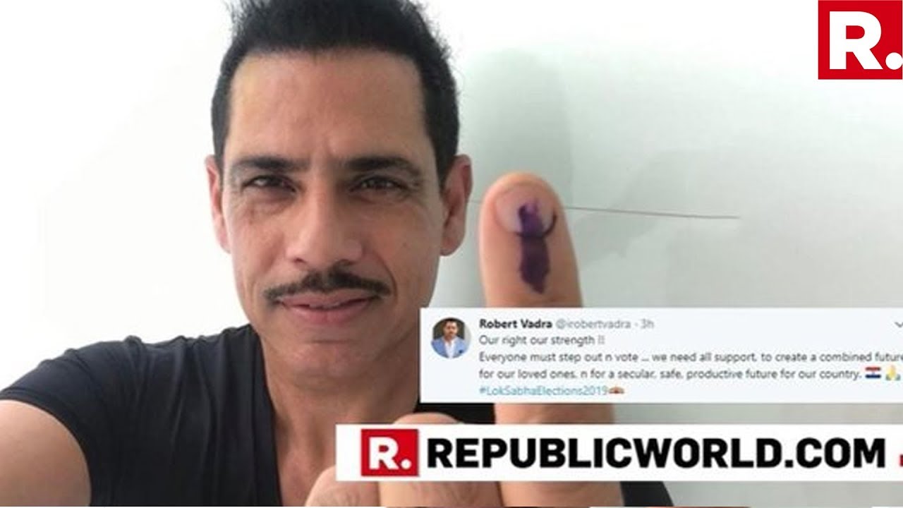 DAMAGE CONTROL: Robert Vadra Deletes His Paraguay Flag Voting Selfie, Shares A 'Corrected' Version