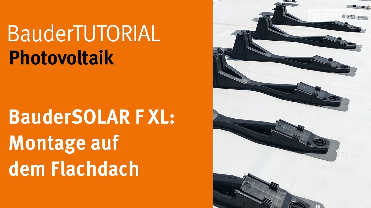 Montage von Photovoltaik-Anlagen auf dem Flachdach
