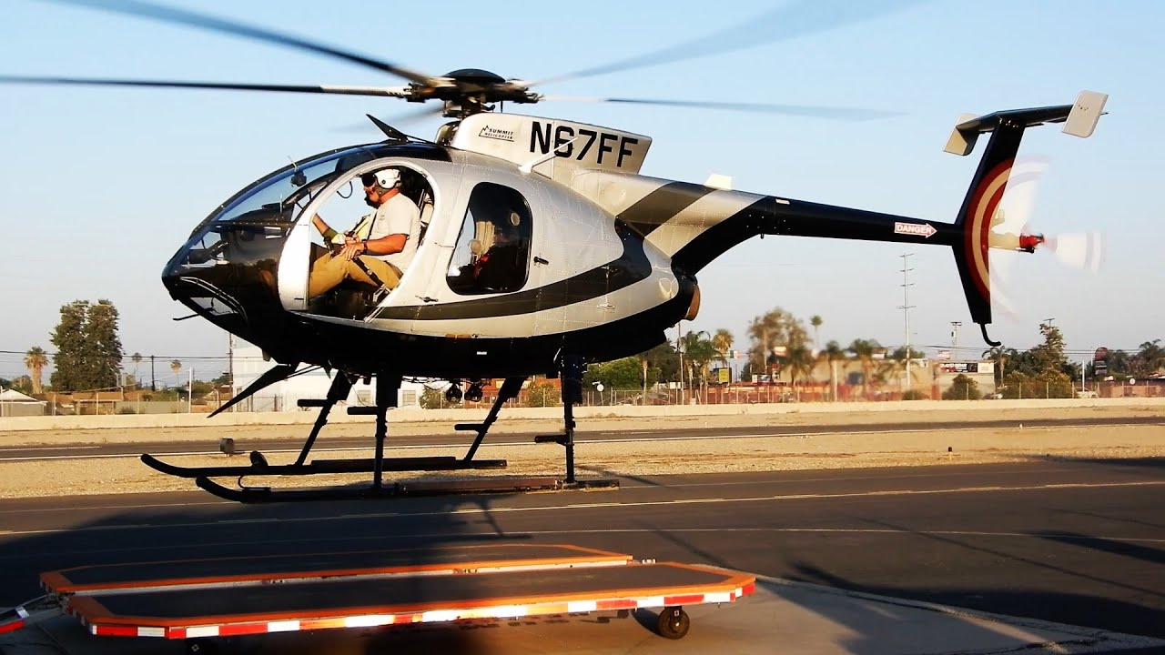 MD530FF Helicopter Start Up & Departure - (Hughes 500) (369FF) N67FF