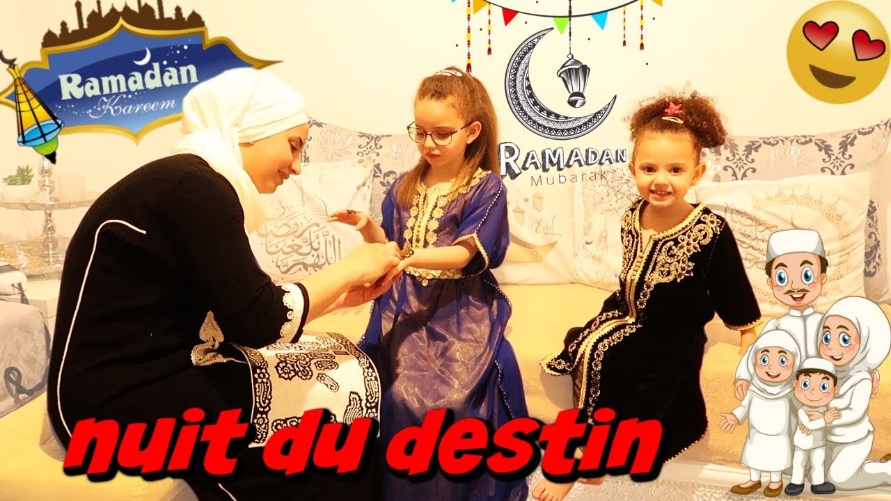 VLOG - NUIT DU DESTIN ramadan - HENNE, MAQUILLAGE POUR LES FILLES.