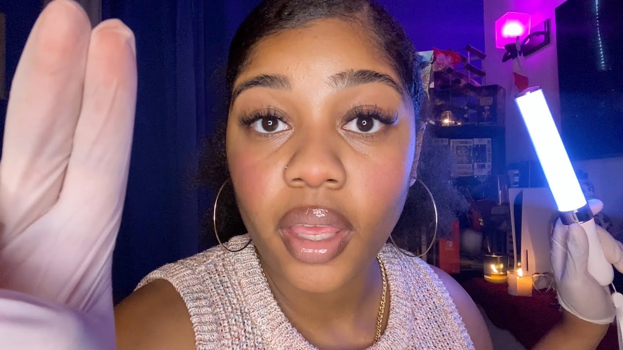 ASMR- CRANIAL NERVE EXAM 😴💓 (Light Triggers, Personal Attention, Follow My Instructions...) 🔦