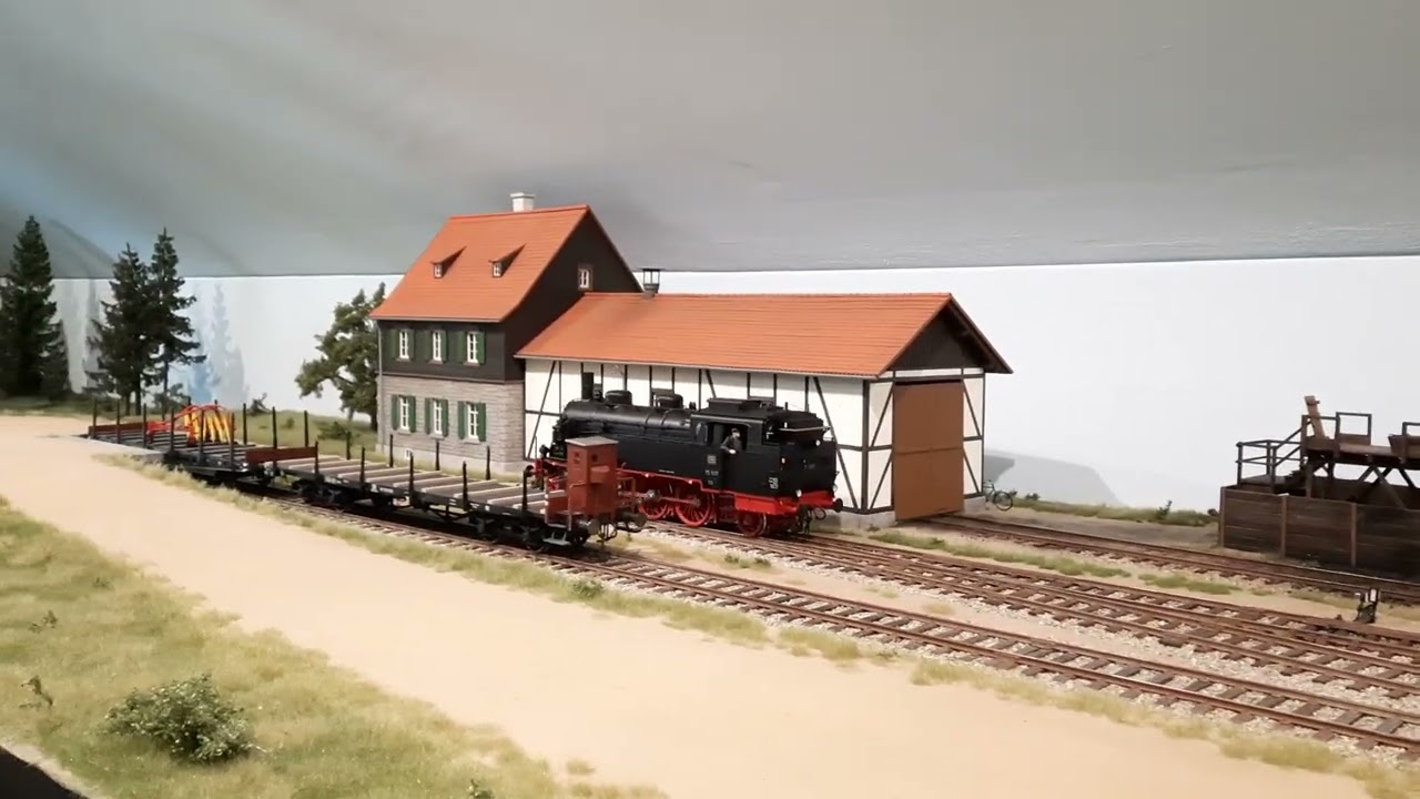 KM1 BR75 Spur 0 auf Fremo Gleisen und Weichen