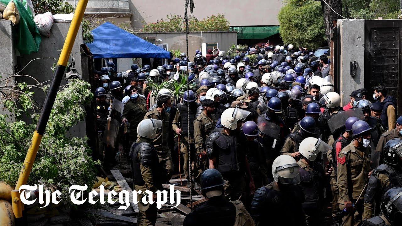 Police storm Imran Khan's house using bulldozers and clash with his supporters