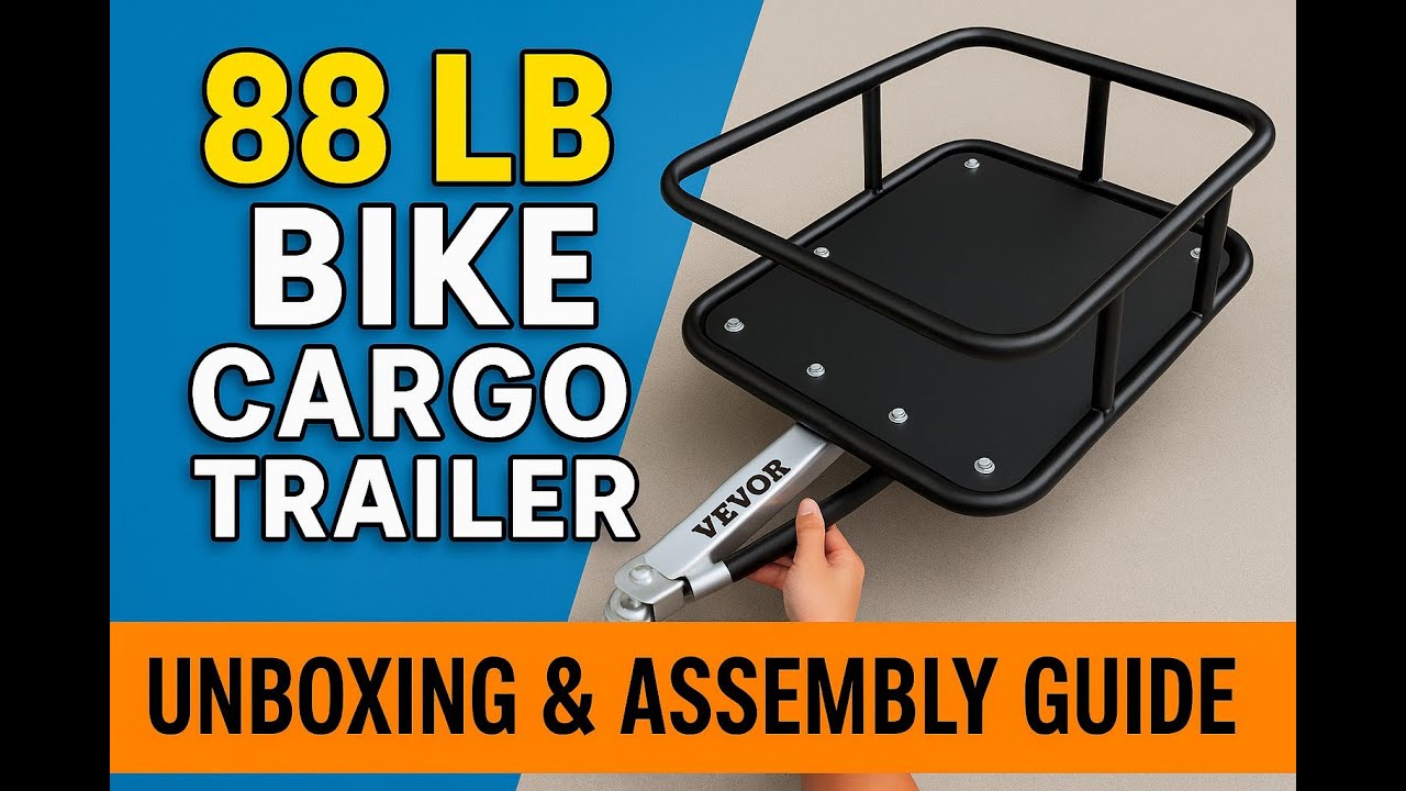 Vevor Bike Cargo Trailer – 88lb | Unboxing & Easy Assembly Guide