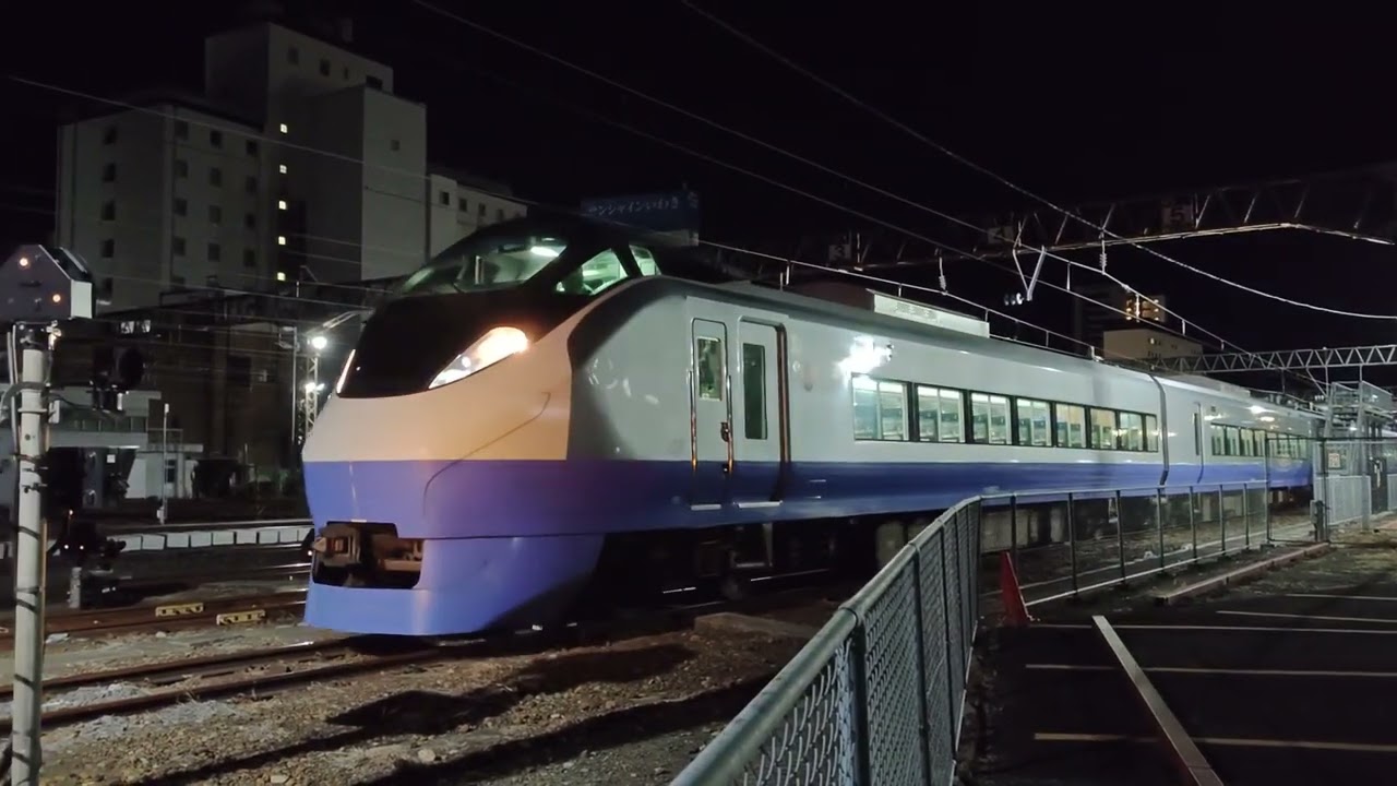 夜明け前に出庫するE657系 K1編成 ブルーオーシャン🟦 ハイビーム〜指差呼称〜警笛〜出発💨 カッコイイ✨