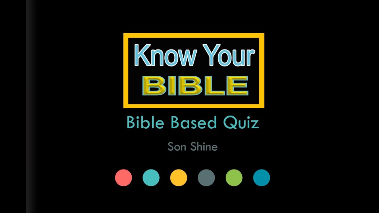 KYB - Know Your Bible Quiz from books of 2 John, 3 John, Jude & Philemon (Revision)