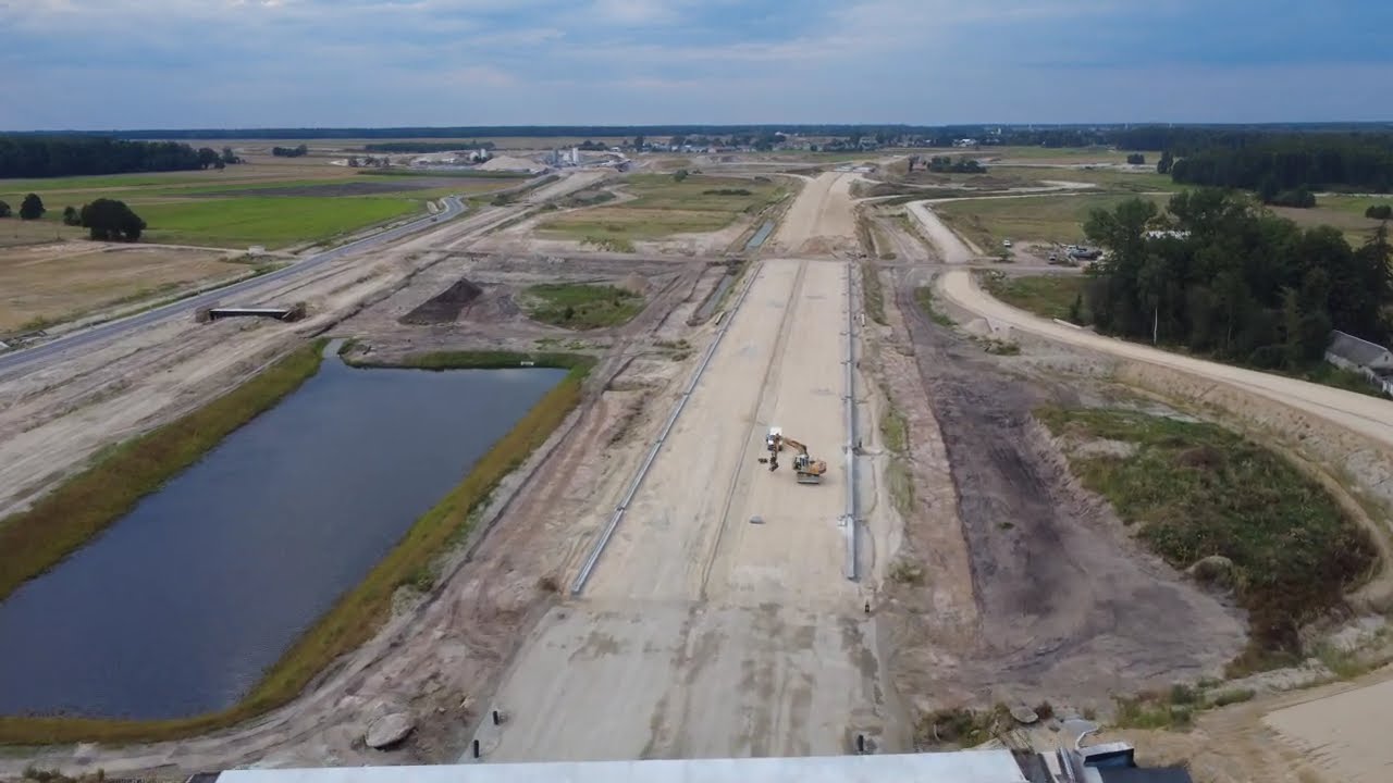 Budowa S19 kierunek A2 węzeł  Łukowisko DJI mini 4K 19.08.2025