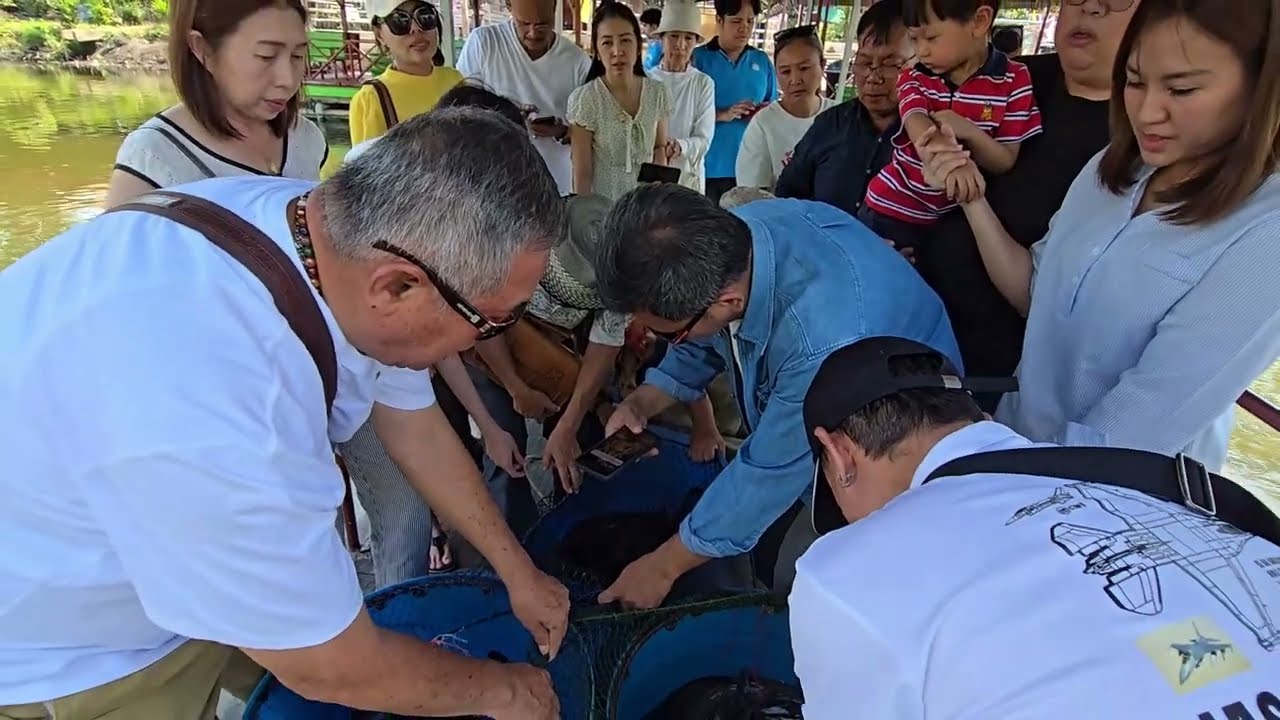 69 02 21 ปล่อยปลา ณ ท่าน้ำวัดพร้าว สุพรรณบุรี