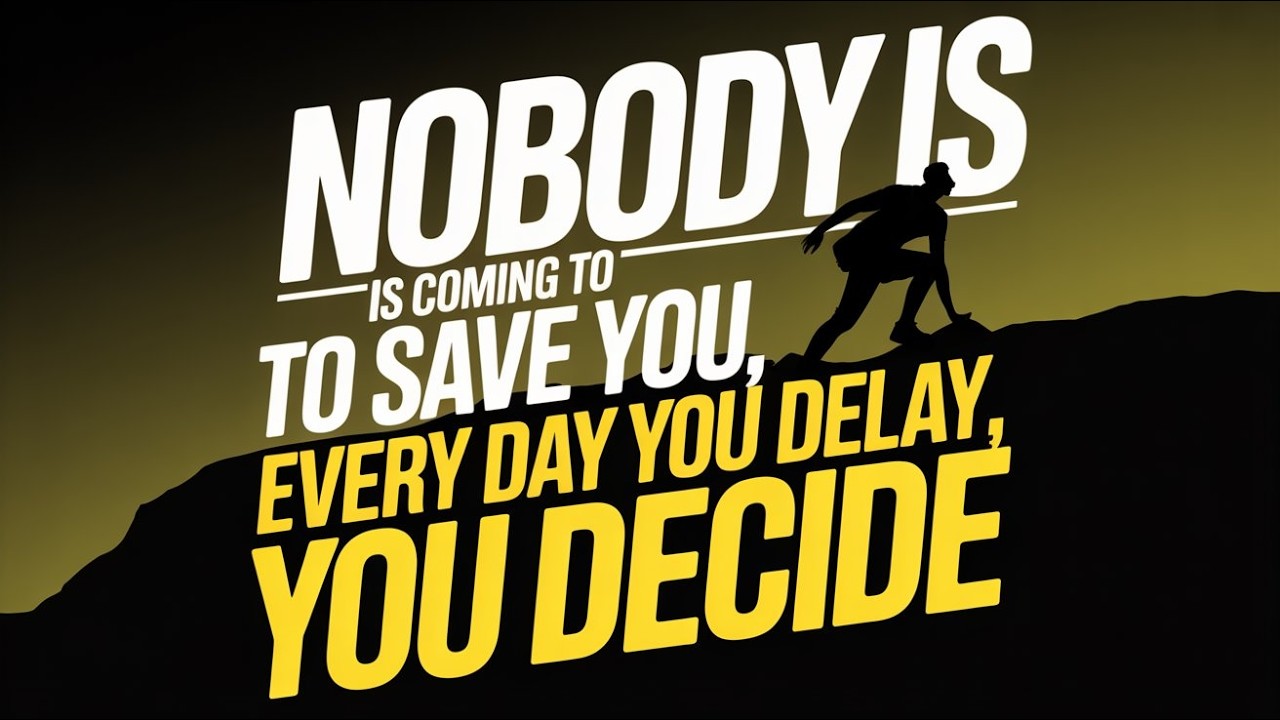 Nobody Is Coming to Save You - Every Day You Delay, You Decide