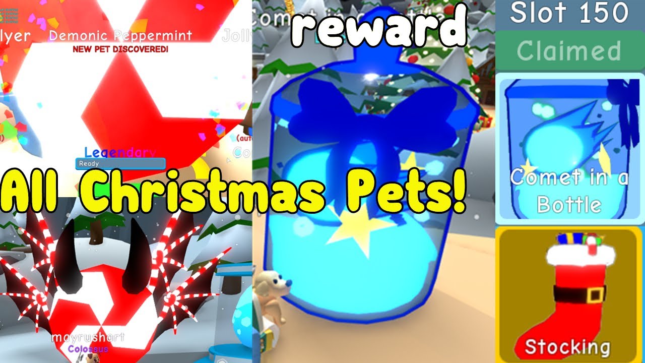 Got All New Legendary Christmas Pets! Demonic Peppermint - Bubble Gum Simulator Roblox
