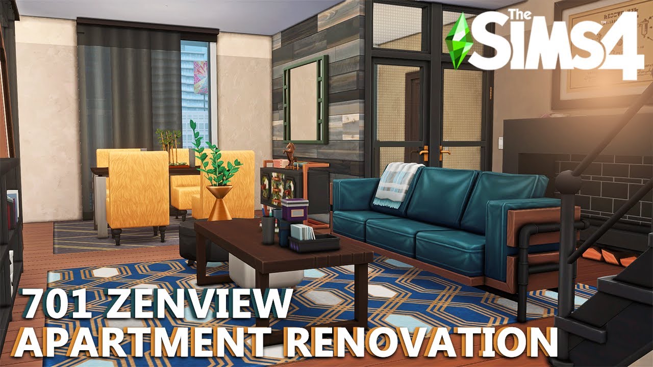 701 ZenView Apartment Renovation w/ Placing Tutorial | NoCC | Sims 4 | Stop Motion | ThePixelSpace