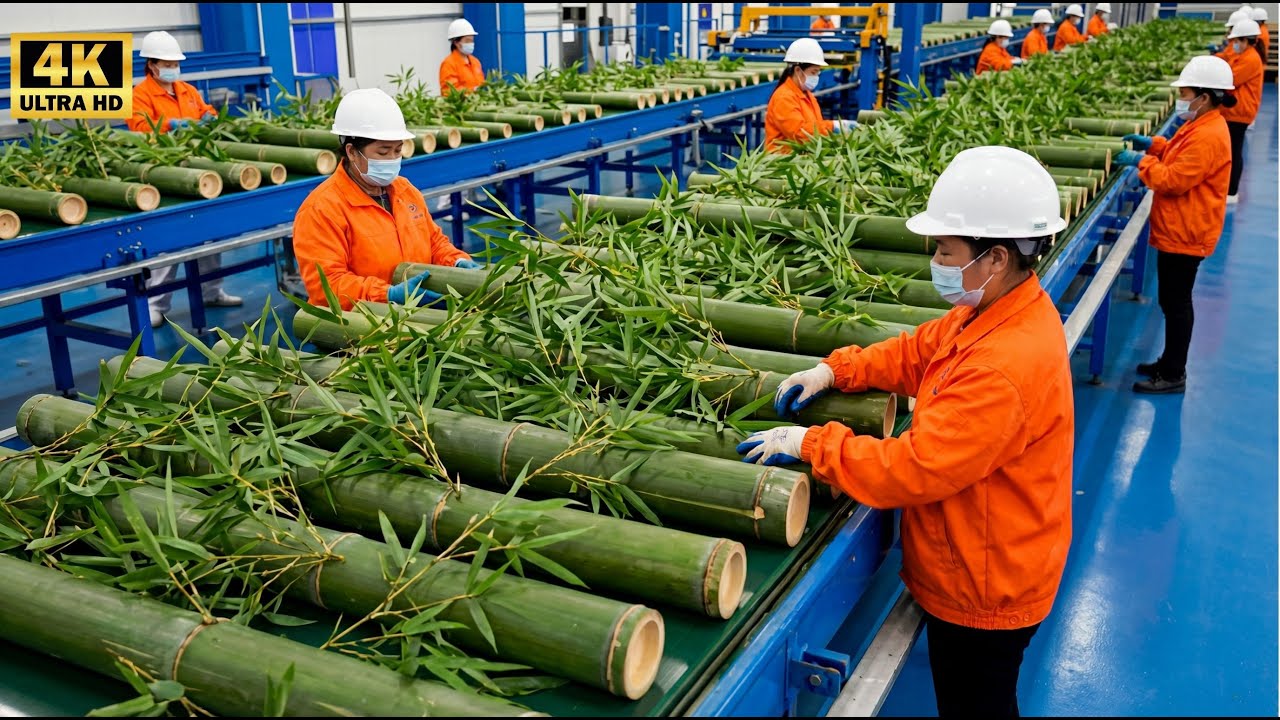 50,000 Briquettes Per Day – The Mesmerizing Speed of Modern Bamboo Charcoal Factory