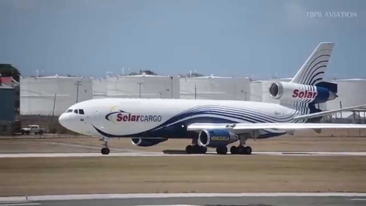 McDonnell Douglas DC10 takeoff and landing in Barbados