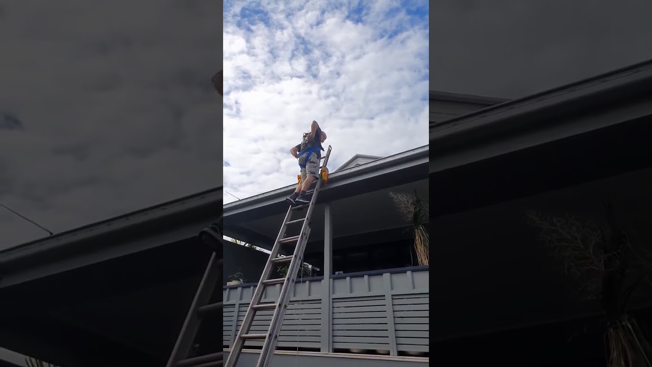 Jim Master Painter uses Lock Jaw Ladder Grip in Painting job