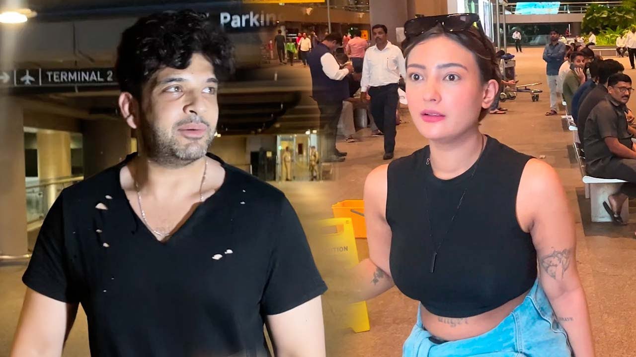 Bigg Boss Fame Karan Kundrra and Aashika Bhatia spotted at Mumbai Airport | Shudh Manoranjan