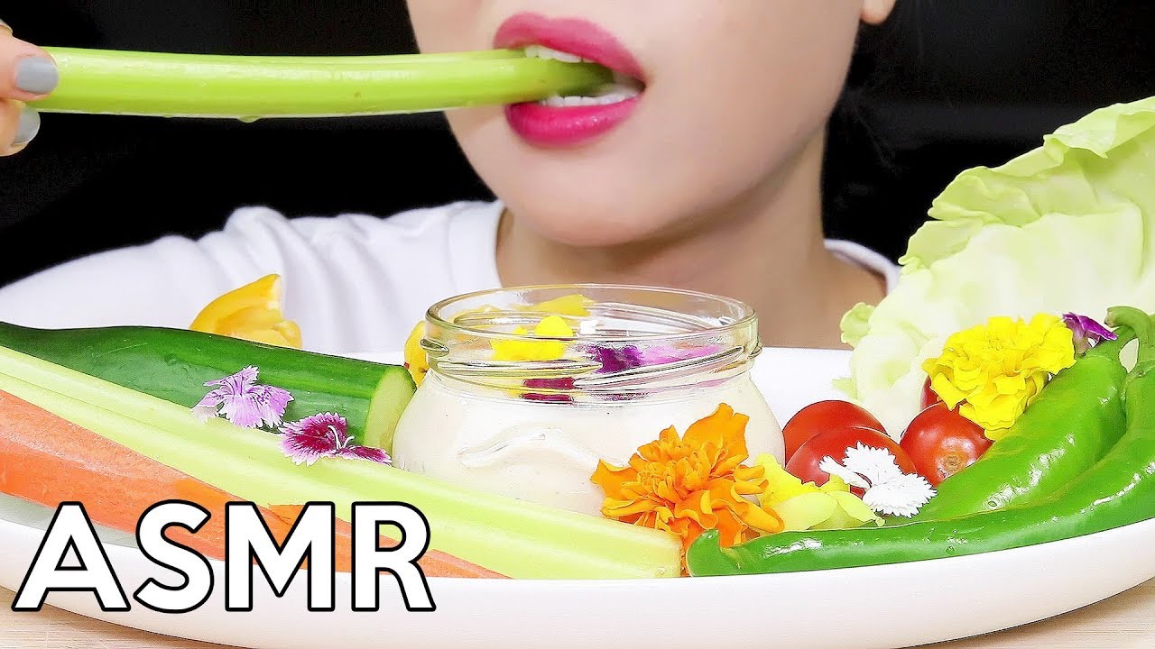 ASMR Vegetable Platter *CRUNCHY* 각종 채소 리얼사운드 먹방 Eating Sounds