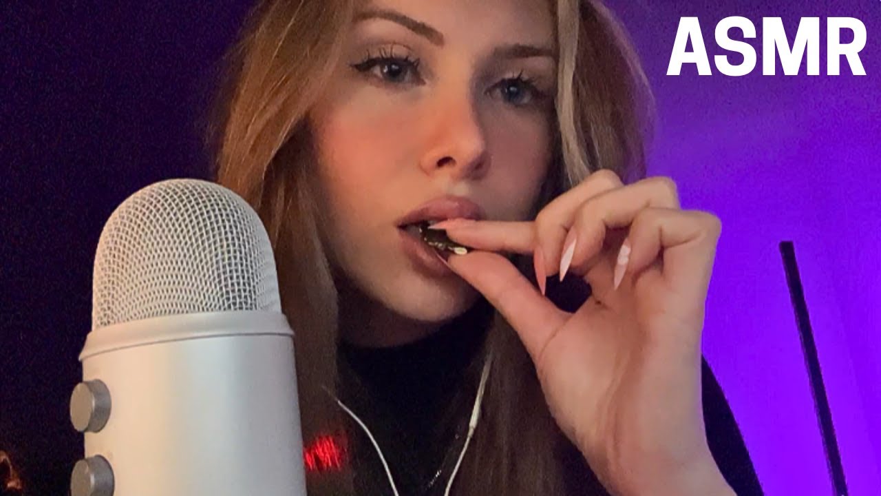 ASMR - trying Asian snacks (close up) 