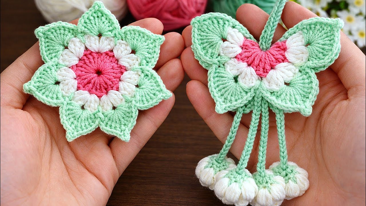 Woow 😱 1 PATTERN, 2 DESIGNS! 🌸🦋 The Secret to the Perfect 3D Crochet Flower & Butterfly