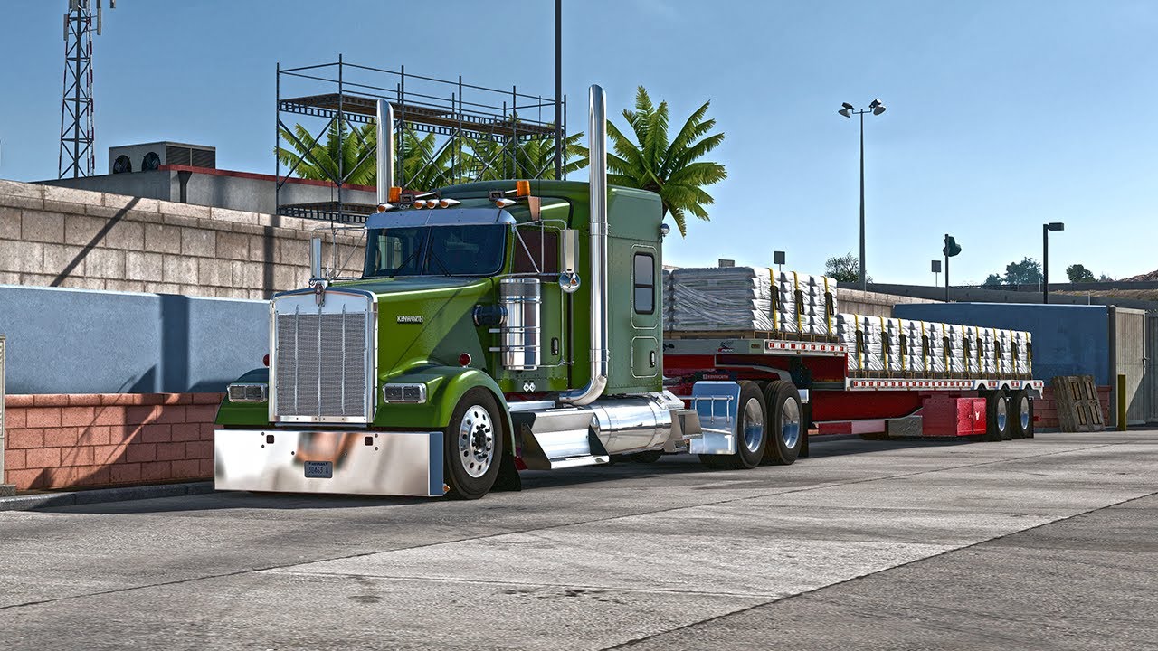 American Truck Simulator - Realistic Driving | Kenworth W900  - Las Vegas to Yuma | 4K