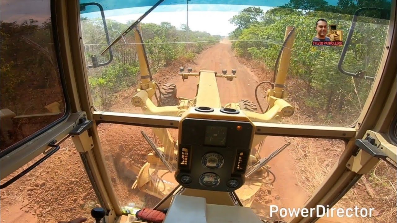 120K / CASCALHAMENTO NA SERRA / Motoniveladora caterpillar grader niveleuse patrola operador