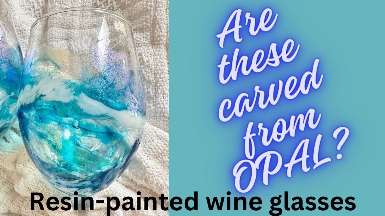 You MUST buy Opal Alcohol Ink NOW for Your Resin Wine Glasses! So Gorgeous!